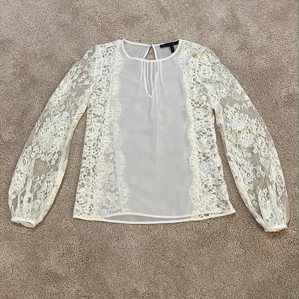 (NWOT) White House Black Market Lace Blouse*